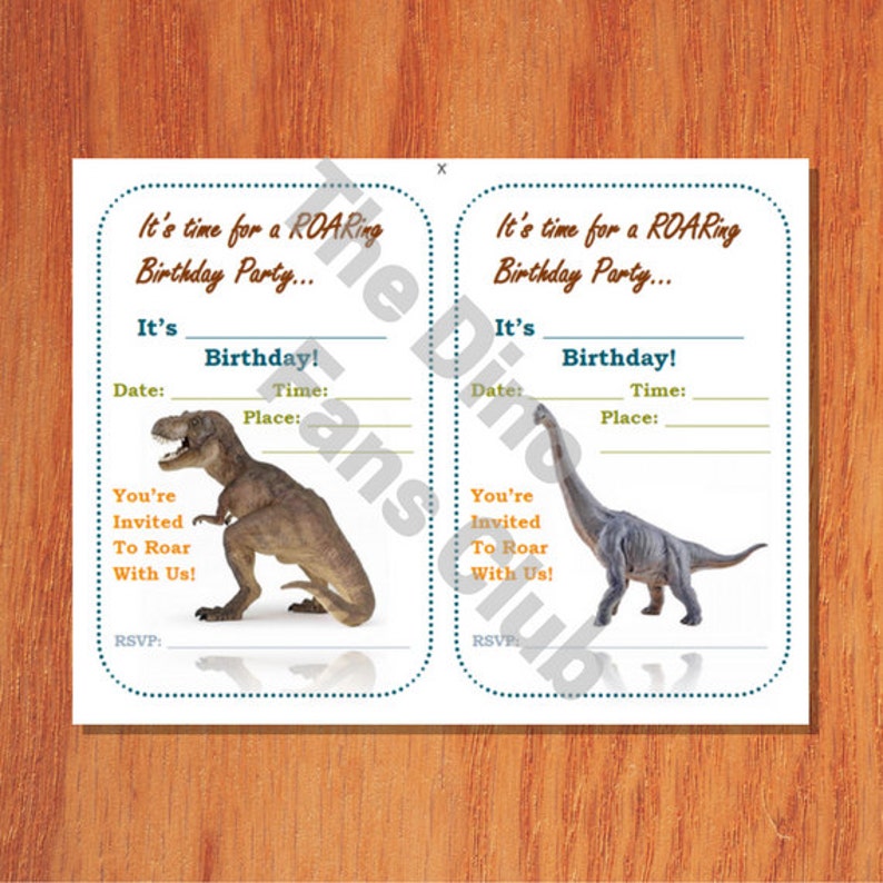 Dinosaur Birthday Invitation Instant Download Famous Etsy