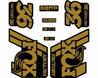 FOX 38 2021 Factory Forks Suspension Decals Sticker Set Adhesive White Camo