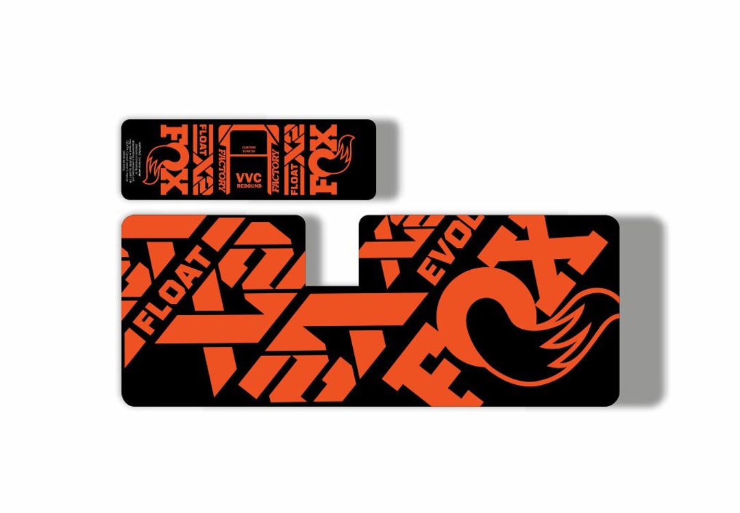FOX Float X2 2021 Rear Shock Suspension Sticker Factory Decal Kit Adhesive Orange Etsy