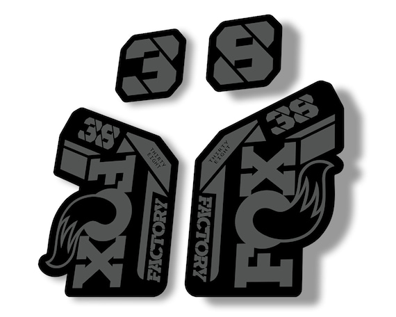 FOX 38 2021 Factory Forks Suspension Decals Sticker Set Adhesive Gray