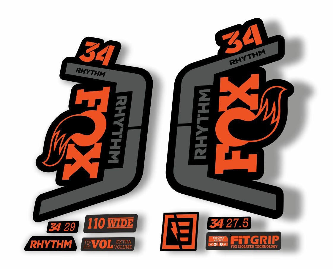FOX 34 RHYTHM 2019 Fork Suspension Factory Decal Sticker Set Etsy