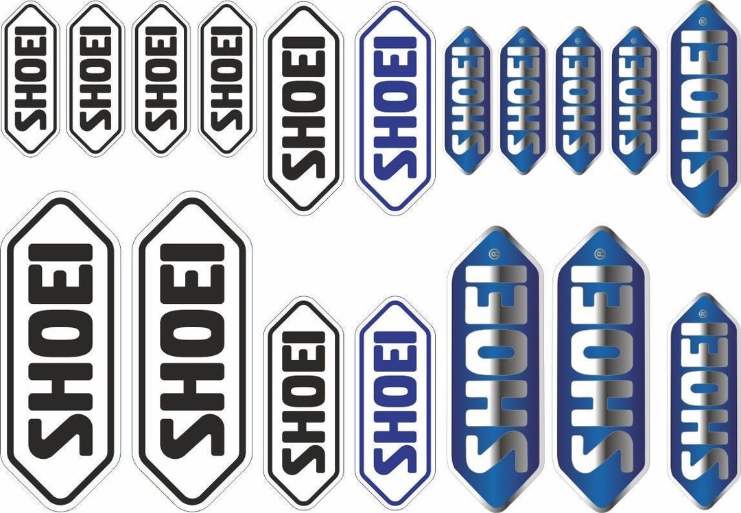 18x SHOEI Helmet Decals Stickers Moto Motorcycle Sponsor Etsy