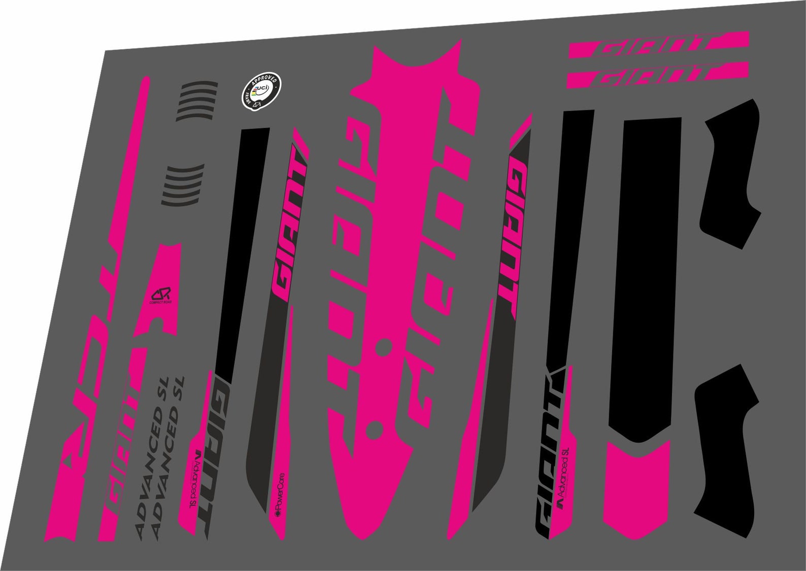 GIANT TCR Advanced SL 2016 Frame Sticker Factory Decal Etsy