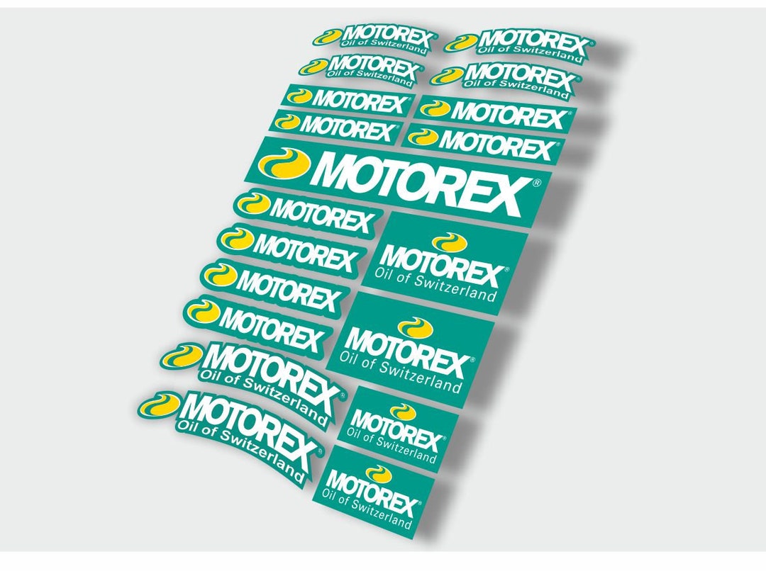 Husqvarna Motorcycles Shaped Text Stickers - Blue & White - 6 Pair