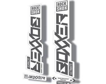 Rock Shox Boxxer Decals Set Stickers Graphics r2c2  2010 Downhill MTB biking