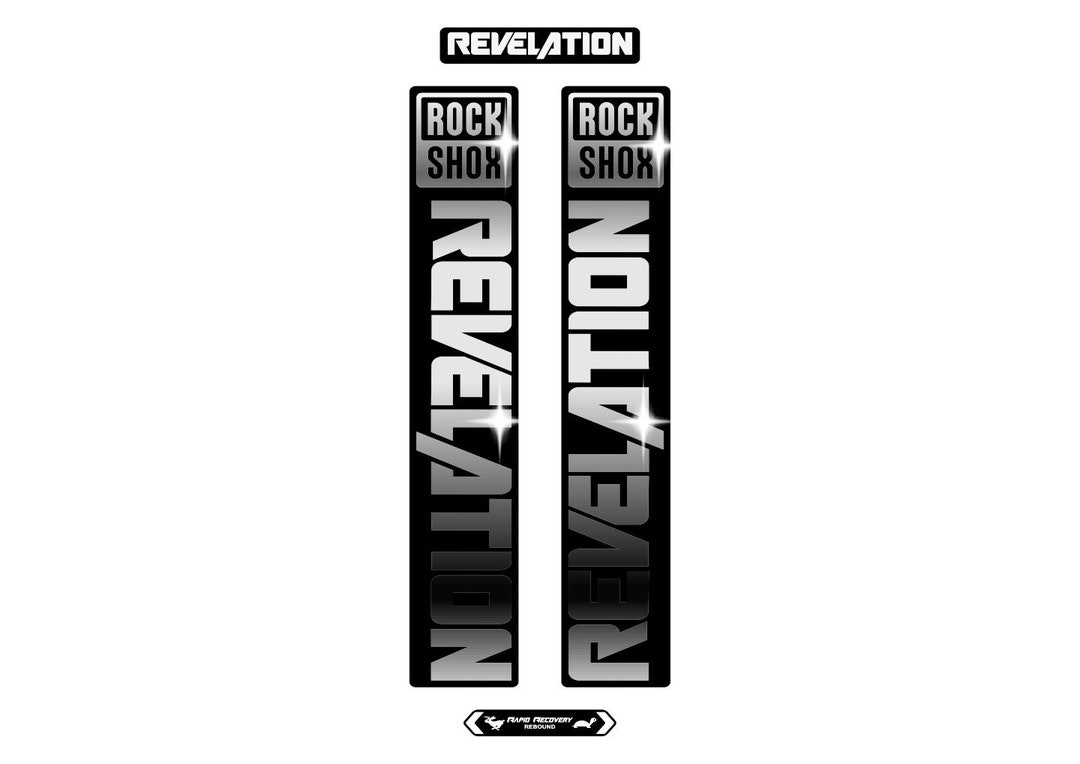 Autocollants Holographiques Premium Pour Fourche RockShox Revelation 2021-2022 – Vinyle Protection VTT, Design Éclatant