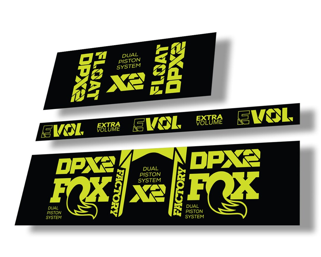 Fox Rear Shock Sticker FOX Float 2021 DPX2 Rear Shock Suspension Sticker Factory Decal Kit ...