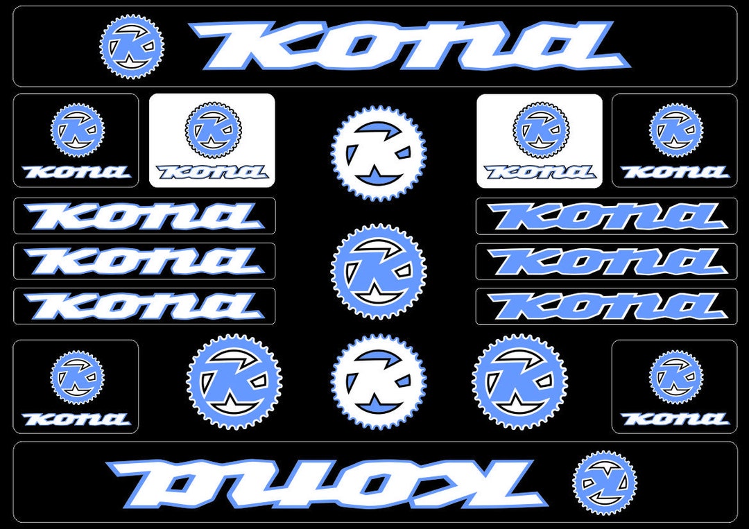 KONA Mountain Bicycle Frame Decal Stickers Graphic Adhesive Etsy