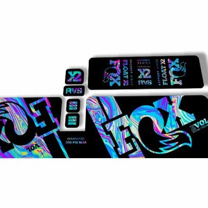 FOX Float DPX2 2021 Rear Shock Suspension Sticker Factory Decal Adhesive Blue