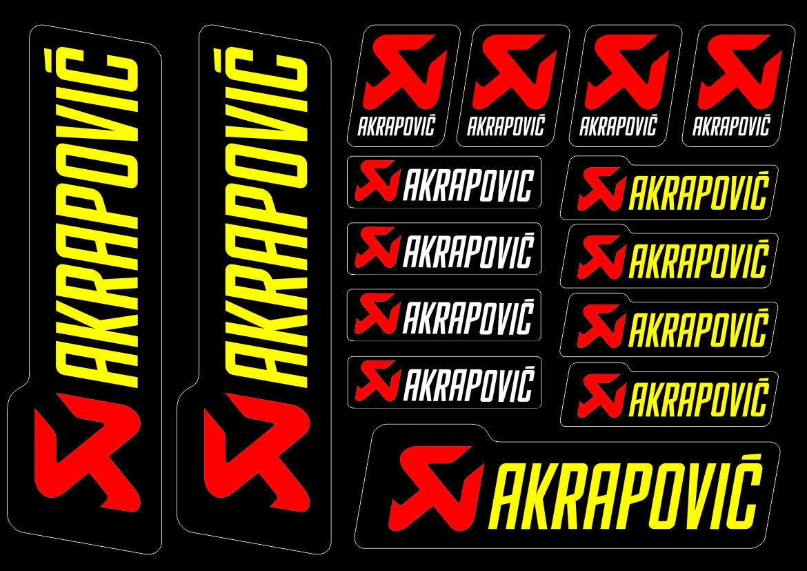 Akrapovic Logo Sticker 95 X 30 Mm pas cher - Eco Motos Pièces