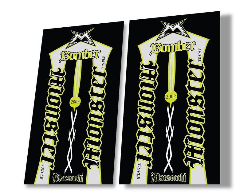 Marzocchi Bomber Z2 2020 Fork Suspension Sticker Decal Kit Adhesive Lime Green Marzocchi Bomber Z2 2020 Fork Suspension Sticker Decal Kit Adhesive Lime Green