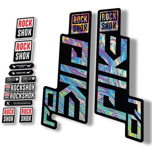 Rock Shox 30 2018 Fork Decal Mountain Bike Cycling Sticker Adhesive Oil Slick 1