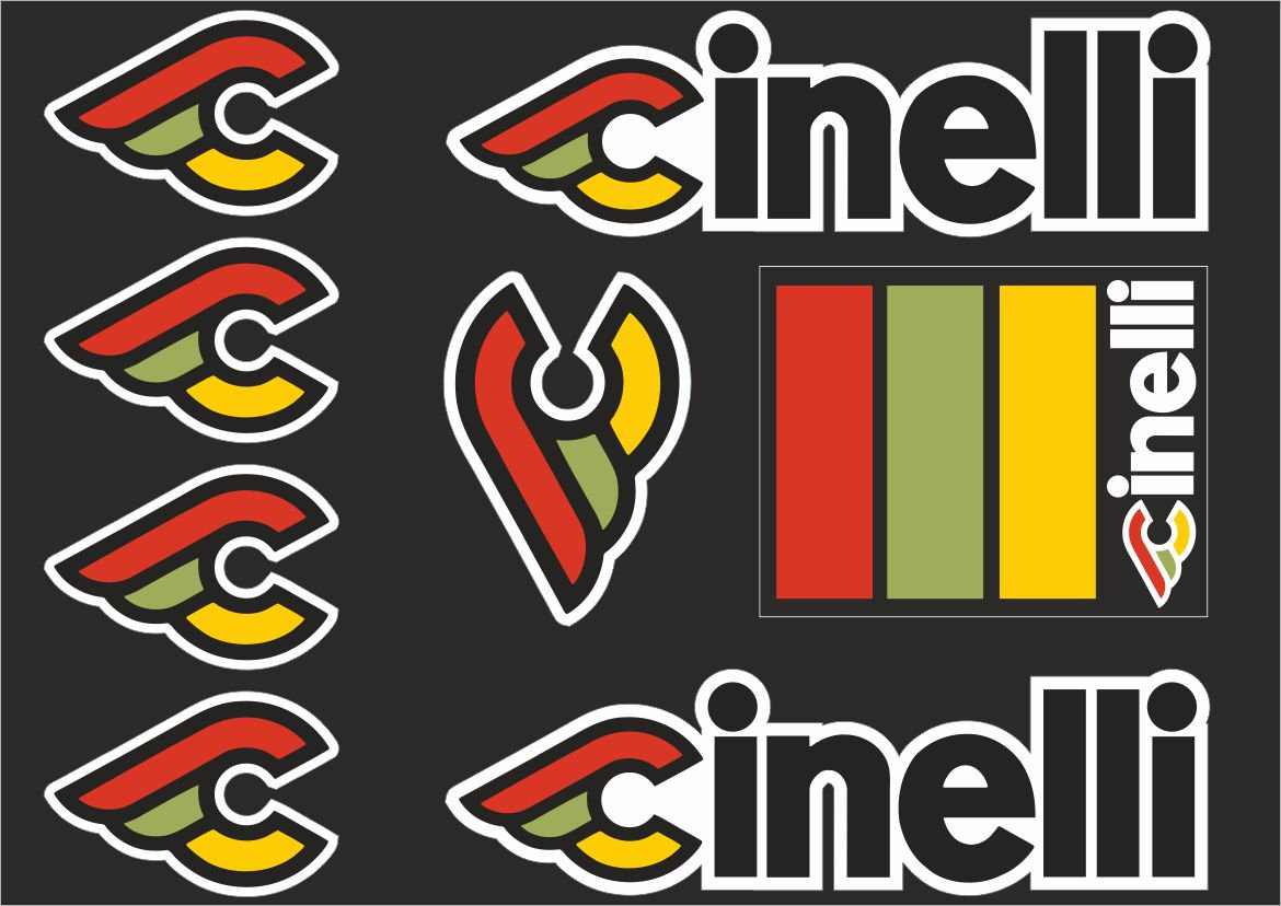 CINELLI Bicycle Bike Frame Decal Sticker Adhesive Set Vinyl Etsy