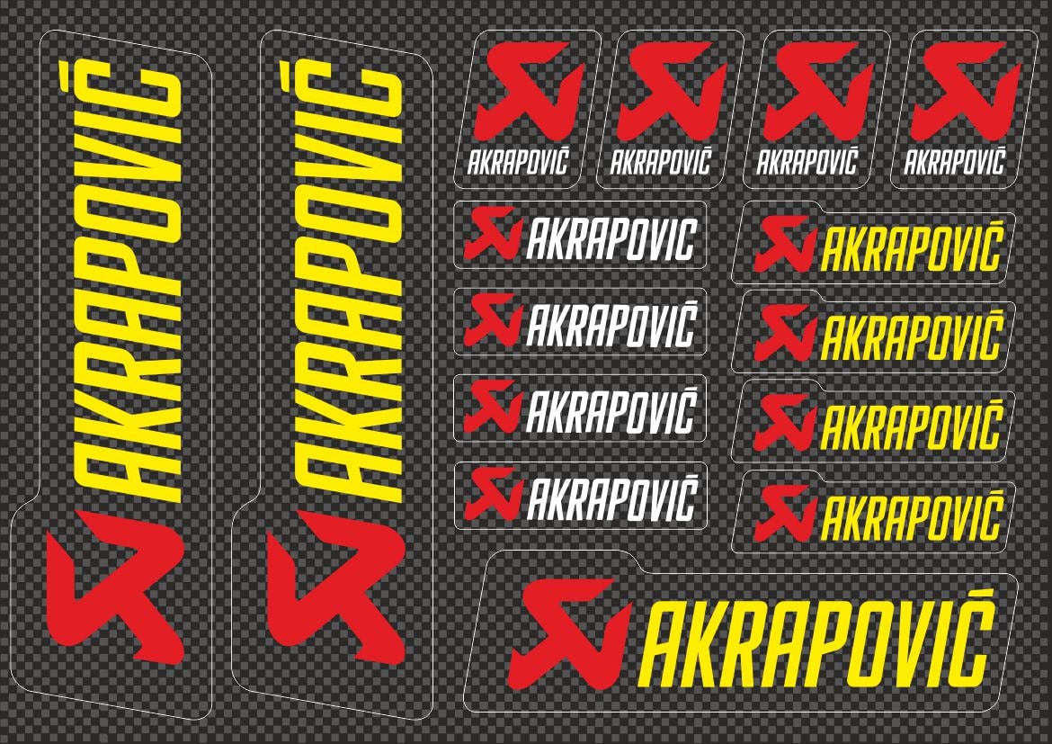 Autocollant Sticker Akrapovic - P-HST4ALMONO - 135 x 38 mm noir et