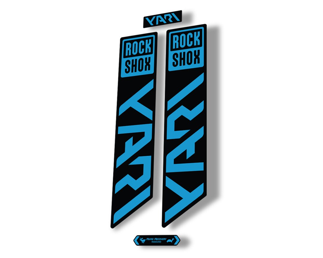Autocollants Fourche RockShox YARI 2021-2022 - Stickers Vinyle Haute Qualité Pour VTT - Personnalisation Couleur Orange