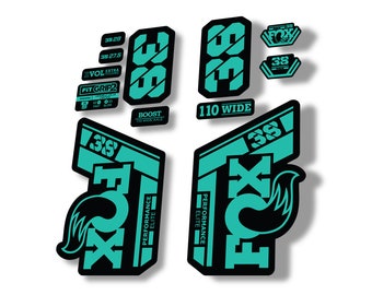FOX 36 Float 2018-19 Forks Suspension Factory Decals Stickers Adhesive Turquoise 