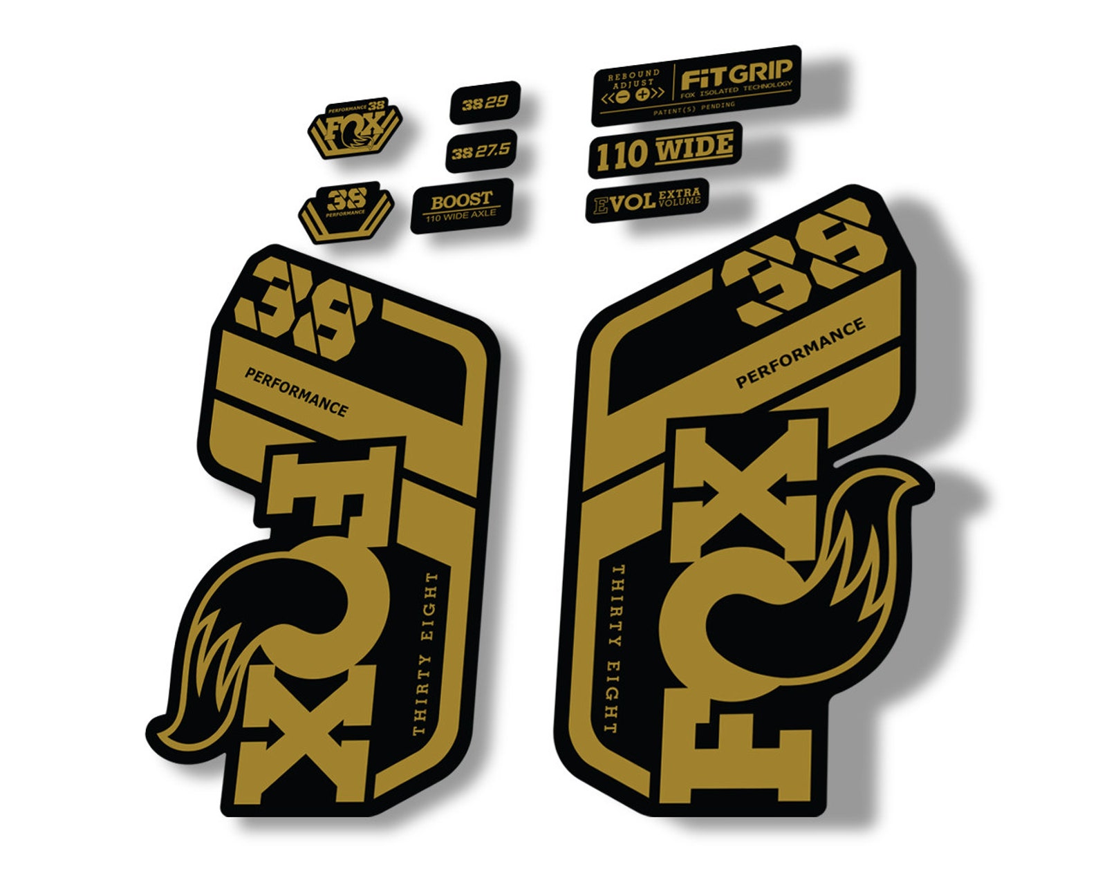 FOX 38 Performance 2021 Factory Forks Suspension Decals Etsy