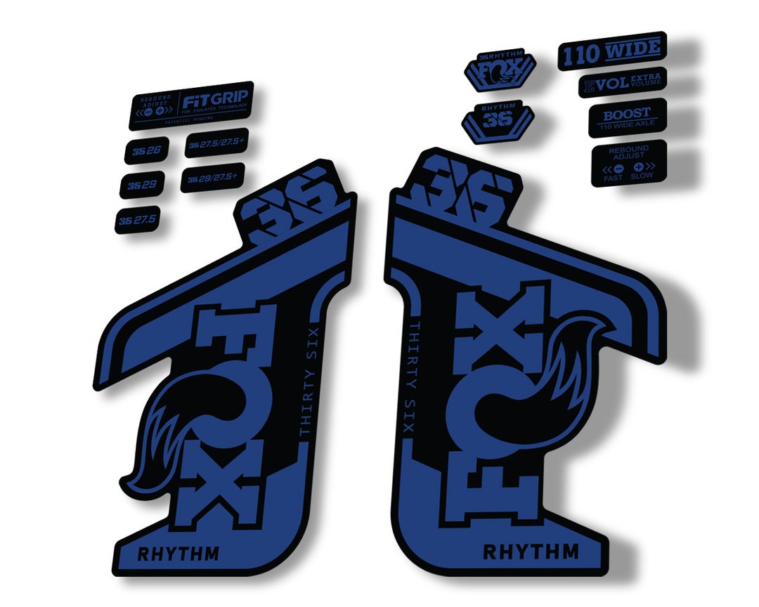 Autocollants Fourche Fox 36 Rhythm 2021 - Vinyle Haute Qualité, Résistant Intempéries (chrome Or, 1 Cm)