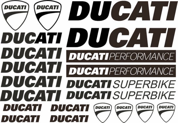Ducati Performance Motorcycle Decals Side Fairing Stickers Badge