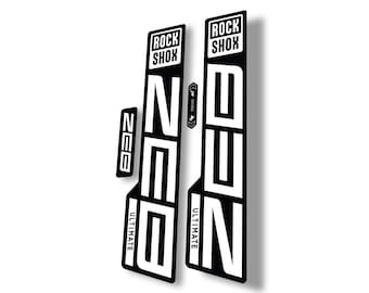 Adesivi Stickers Per Forcella Bici, Compatibile Con Rock Shox Zeb R Serie 2021, Viola Opaco, Kit Decorazione - 2