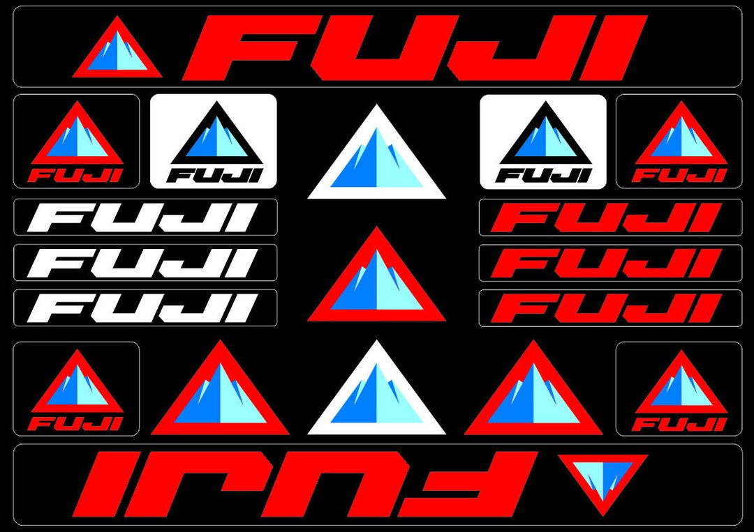 FUJI Bicycle Vinyl Decal Stickers Frame Replacement Adhesive Set