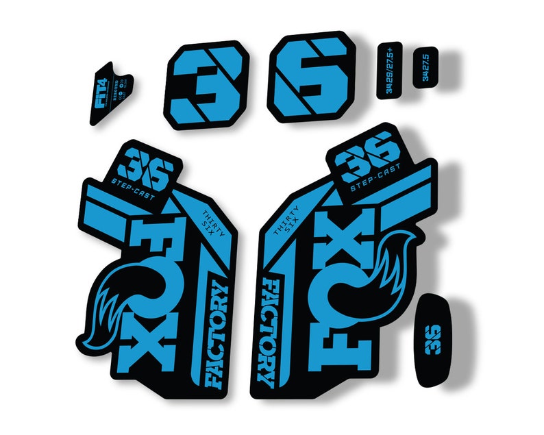 FOX 32 Step Cast SC Forks Suspension Factory Decal Stickers Adhesive Purple Blue FOX 32 Step Cast SC Forks Suspension Factory Decal Stickers Adhesive Purple Blue