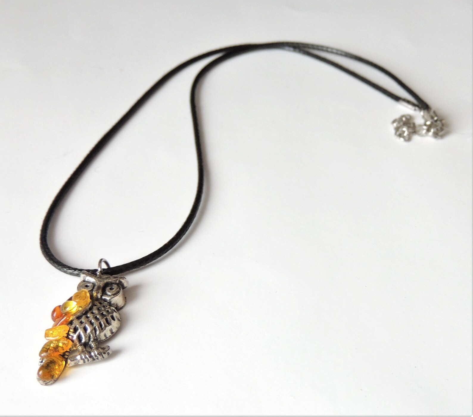 Natural Gemstone Owl Pendant Necklace Mini Necklace for Etsy