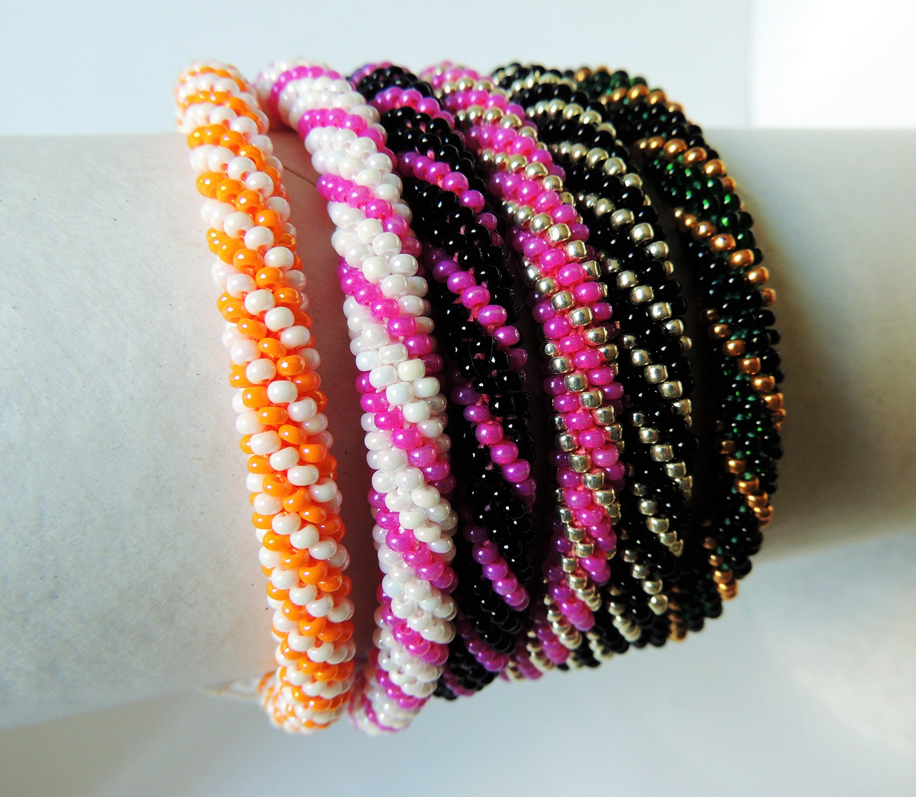 Nepal Glass Bead Roll-on Bracelet (10 styles) – Craft Love Fashion