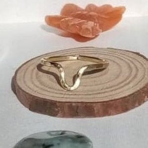 Hammered bronze ring