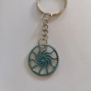 Gear/Cog No. 2 Keyring, Tibetan Silver Engineer/Steampunk Gear/Cog