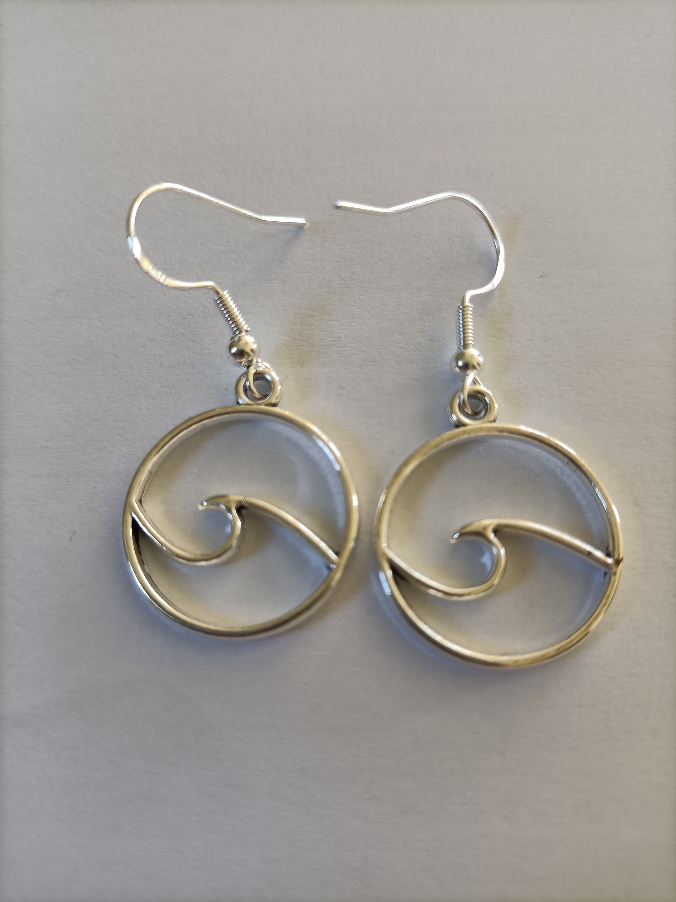 Silver Wave Earrings