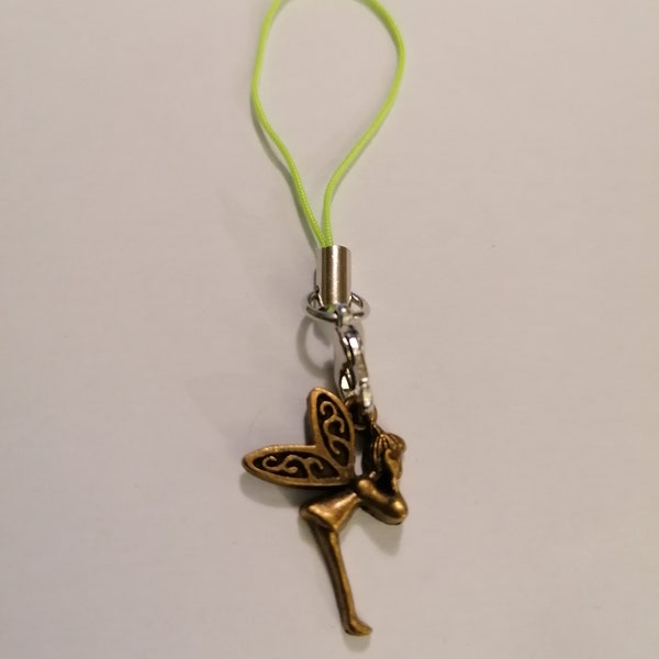 Fairy Mobile Phone Charm, Tibetan Bronze Fairy/Faerie Cell Phone Charm