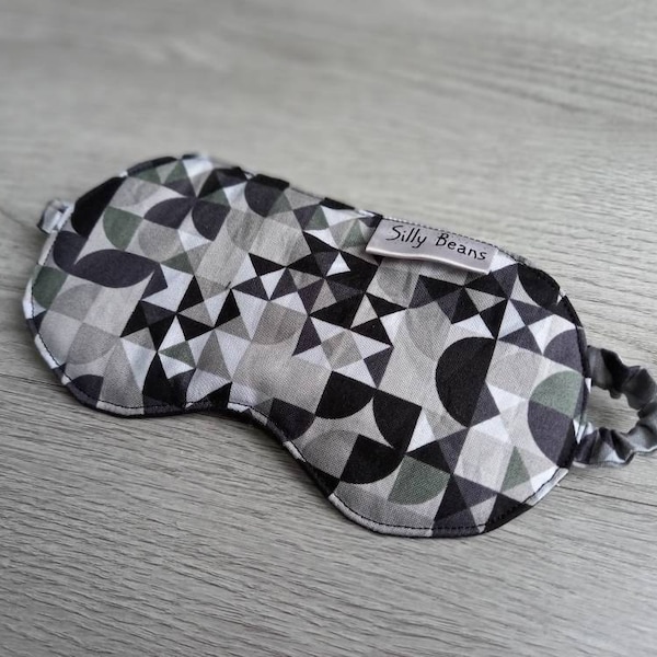 Mens blackout eye mask/sleep mask made to order in Sheffield UK various fabrics available 100% cotton outer - gift for him, fathers day