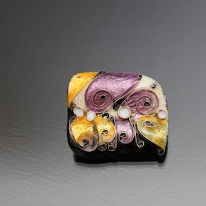 Vintage German Modernist Enamel Pendant Brooch. 70&#39;s.