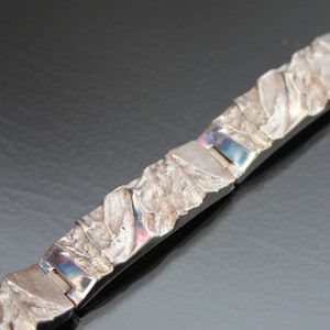 AHA ASTRI HOLTHE Modernist Skandinavisches Landschafts-Armband. 925 Sterling Silber Minimalistisch.