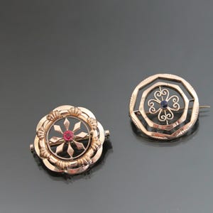 Antique Filigree Edwardian Brooch. Paste. Rose Gold Plate, Art Nouveau, Arts And Crafts.