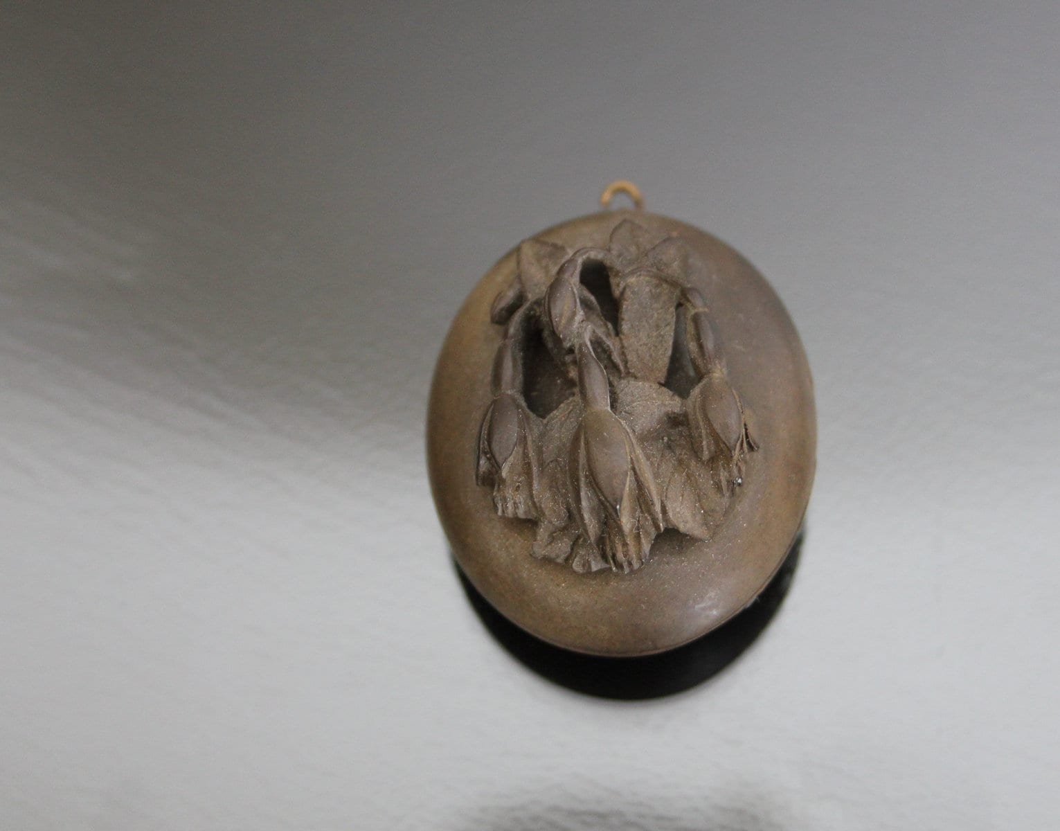 Victorian Gutta Percha Fuchsia Flowers Locket Pendant Antique Etsy