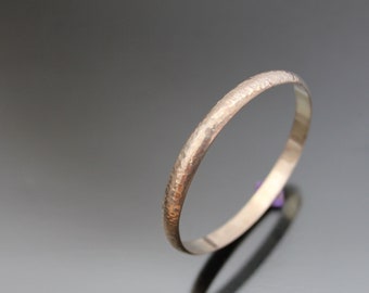 Art Deco 835 Hammered Silver Bangle. Early Modernist Vintage Bracelet