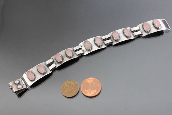 Mid Century Modernist GEORG KRAMER Bracelet. Rose… - image 6