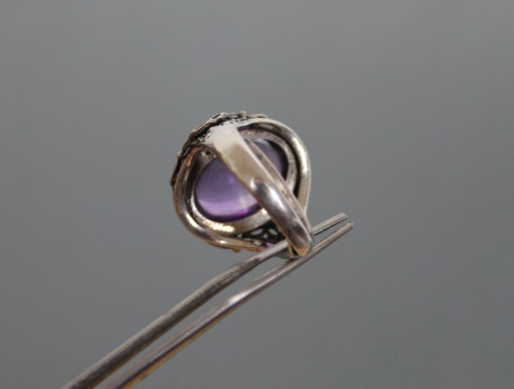Chinese Export Amethyst Ring. Silver 925 Sterling… - image 9