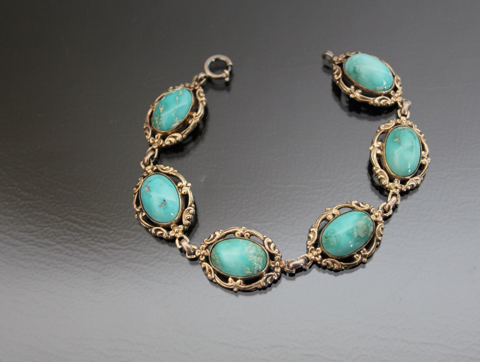 Vintage 14ct Gold Seed Pearl & Turquoise Bracelet In Goldsmiths Box Ea –  Blue Cherry Antiques