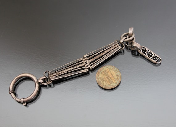 Antique Austro Hungarian  750 Silver Watch Fob. K… - image 2