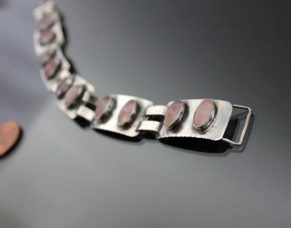 Mid Century Modernist GEORG KRAMER Bracelet. Rose… - image 5