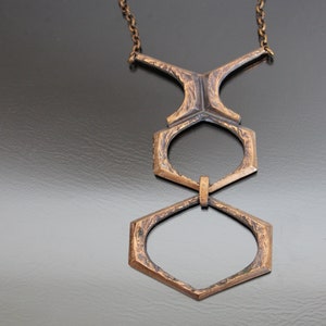 Modernist ALTON Sweden Palmberg XXXL Necklace. Bronze Scandinavian Modernism