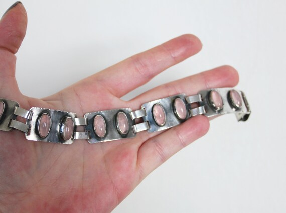 Mid Century Modernist GEORG KRAMER Bracelet. Rose… - image 10