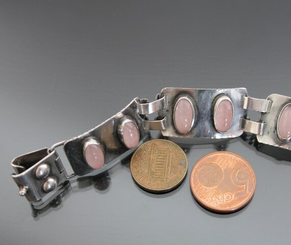 Mid Century Modernist GEORG KRAMER Bracelet. Rose… - image 4