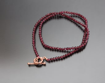 REPLICA Victoriaanse Boho granaat kralen ketting.