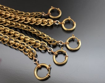 Nuova vecchia catena di orologi Art Deco riempita in oro giallo antico, stile vintage Jakob Bengel