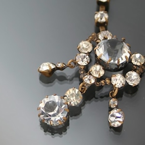 Broche Gablonz vintage pierres strass étoiles noircies bijoux de mariage nobles pour elle - France