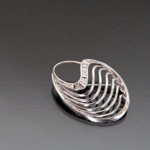 Modernist TEKA 925 Sterling Silver Brooch. Vintage Theodor Klotz, Pforzheim.